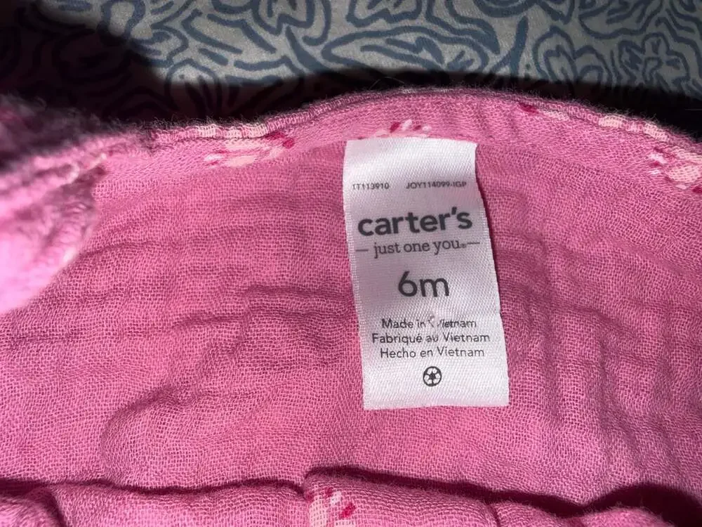 Carter's Just One You Pink Floral Ruffle Tank Top 6M